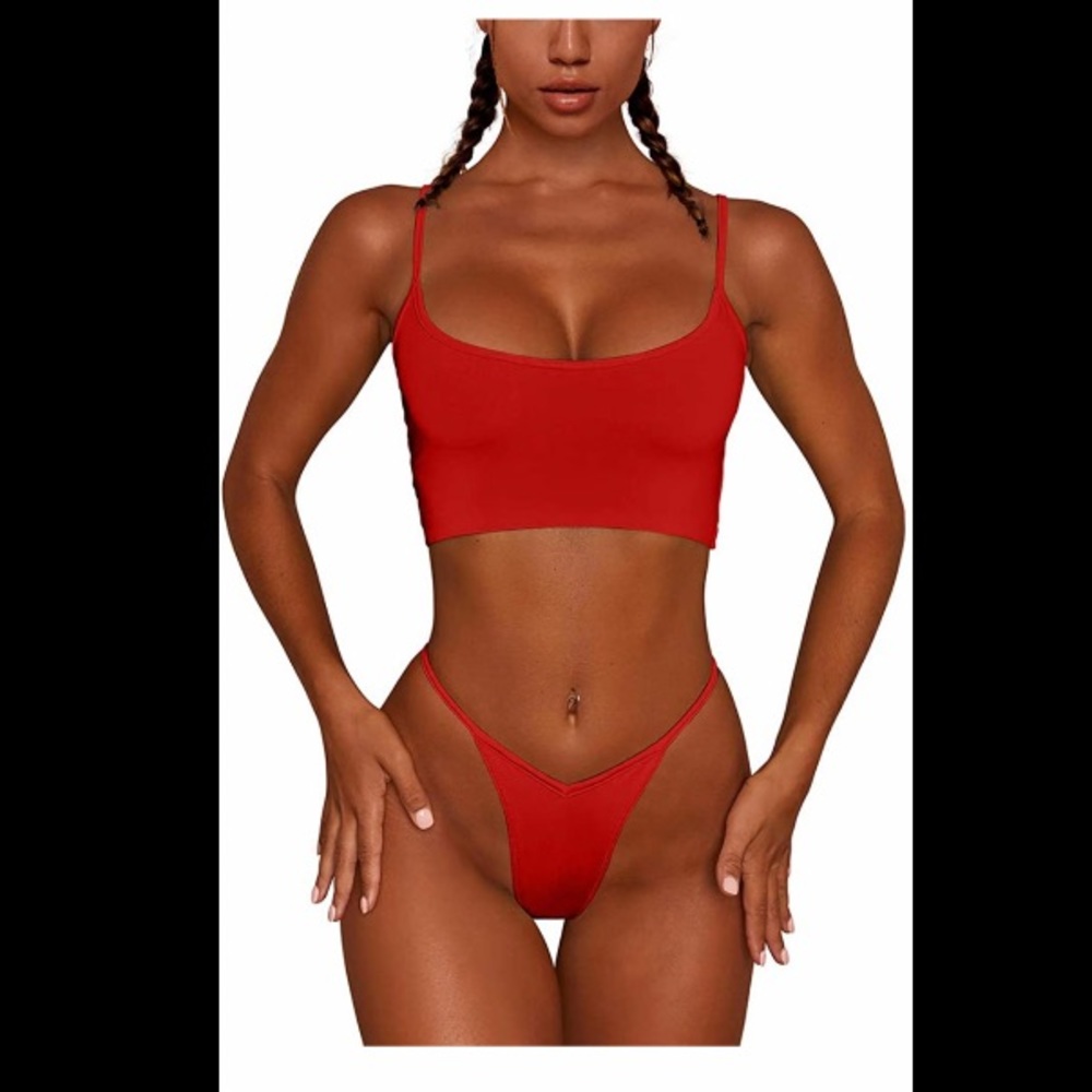 Red bathing suit